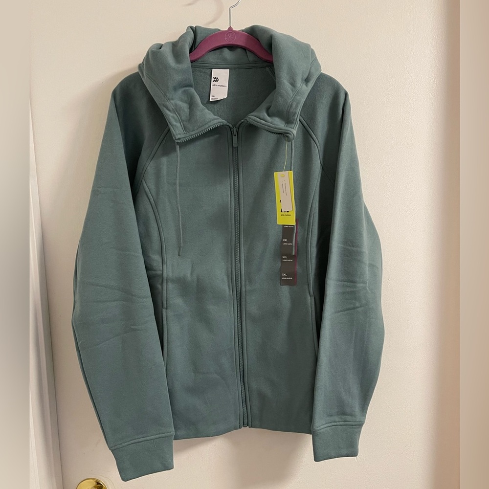 All in motion women’s zipper jacket, size L.